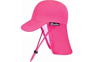 weVSwe Sombrero De Sol para Bebé UPF 50+ Gorro De Natación Solapa Protección para El Cuello Correas De Barbilla Ajustables Sombreros De Protección Solar UV