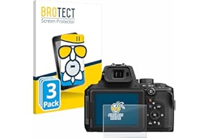 BROTECT Anti-Glare Protective Glass for Nikon Coolpix P950 (Pack of 3) Protective Film Tempered Glass Matt [Extremely Scratch-Resistant 9H, Anti-Reflection]