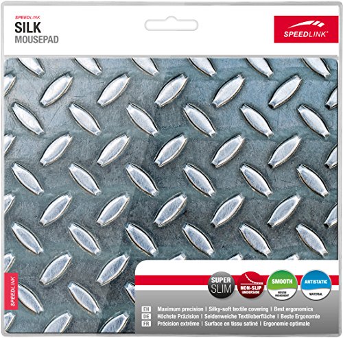 Speedlink Silk Mauspad stylishes Metallmuster (weiche Oberfläche, geringer Gleitwiderstand, gummierte Unterseite, verschiedene Motive) - 2