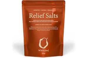 WholyMe Epsom Salt Bath Salts - Natural Bath Soak for Muscle and Joint Recovery - Made in The UK - Arnica, Frankincense and Eucalyptus Essential Oil - Great for Post Workout and Relaxation - 200g