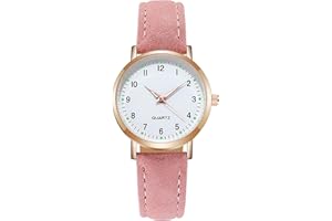 AOOSU Damenuhr Leder, Damen Analog Quarz Uhr mit Leder Armband, Uhren Damen Einfache Business Klassische Armbanduhr Lässig Quarzuhr Kleideruhr Nachtlicht