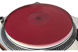 MOBILE PRO SHOP Acryl-Plattenspieler-Matte, Vinyl-Slipmat für 30,5 cm (12 Zoll) LP-Spieler, reduziert Lärm und verbessert die Klangqualität und bietet engere Bass-antistatische Plattenspieler-Matte.