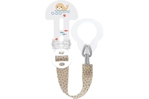 MAM Clip it! Pasek na smoczek, regulowany uchwyt na smoczek ze zdejmowanym pierścieniem, pasuje do smoczków, gryzaków oraz zabawek, foki