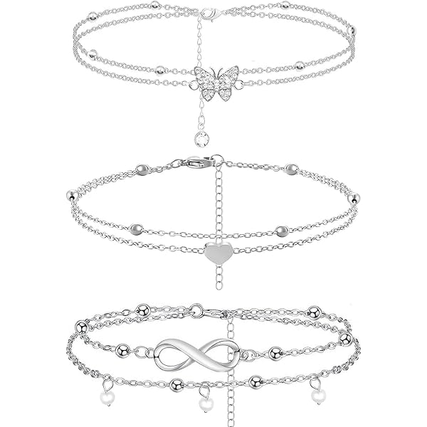 Set Cavigliere Da Donna Boho In Oro Con Conchiglie E Perline – 3 Pezzi Regolabili, Gioielli Spiaggia - 3