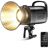 NEEWER CB60B 70W LED Video Light 2.4G/App Control Continuous Video Lighting COB Spotlight Lamp Bi Color Bowens Mount 2700K-65