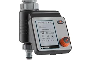 Gardena Water Control Master, Automatic, Time-Saving Watering, 6 Schedules, LCD Display, Water Now Function, Safe Stop (1892-28)