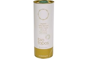 BIOTOPOS BY NOOS TRADE GREECE PREMIUM ORGANIC EXTRA VIRGIN OLIVE OIL Biotopos, Fresh-Active Polifenole - Organiczna oliwa z oliwek extra virgin - wczesne zbiory, Koroneiki, tłoczona na zimno - Single Estate, Messenia Grecja, puszka 1 l