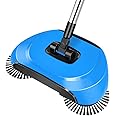 LISYS Automatic Sweeper Broom, Hand Push Non-Electric Cordless 360 Degree Rotating Floor Cleaner, Broom, Dustpan And Trash Can 3 In 1 Cleaning Sweeping Tool