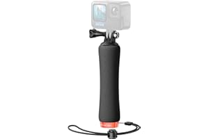 ATUMTEK Floating Hand Grip, Waterproof Handle Mount Underwater Hand Stick Monopod Pole Compatible with GoPro Hero 12, 11, 10, 9, 8, 7, 6, DJI Osmo, AKASO Action Camera, Orange