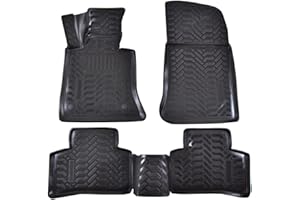 J&J AUTOMOTIVE | Tapis De Sol en Caoutchouc 3D Exclusive Compatible avec GLK X204 2008-2015, Bord Haut, Inodore, Noir, Antidérapant, Toutes Saisons