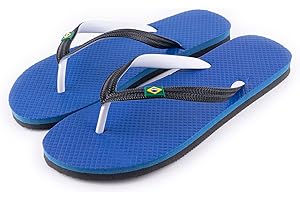 R-ISLAND Tongs pour hommes, tongs, logo brésilien, adulte, idéal pour la maison, la plage, la piscine.