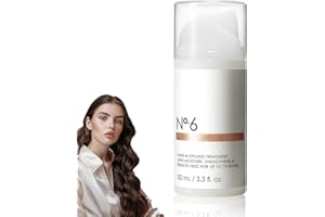 FSSPLJHYJ No 6 Crema Cura Capillari, Leave-in-Styling-Hair Crema-Trattamento, Lizzamento Condizionamento e Rinforzo, Controllo dei frizzi per fino a 72 ore, Per tutti i tipi di capelli,100ml