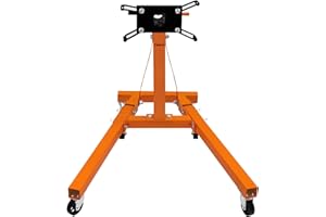 T-MECH Motorständer Motorenständer Getriebehalter 900kg Motorhalter Motor Halter Ständer Motorträger Klappbare Beine 360 Grad Drehbar 810mm Arbeitshöhe 6 Rollen 2 Bremsen Profi Auto Werkstatt KFZ Reparatur