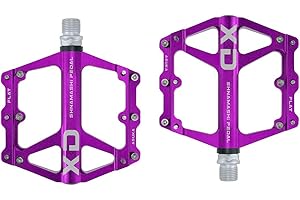 FrontStep General - Pedali antiscivolo in alluminio, leggeri con mandrino in acciaio Cr-Mo per MTB/mountain bike, pedale BMX