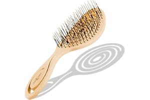 ‎CHIARA AMBRA Chiara Ambra Bio Haarbürste, Bürste ohne Ziepen, Entwirrbürste geeignet für Locken & lange Haare von Damen, Herren & Kinder, Kopfhaut Massagebürste, Nachhaltige Lockenbürste, Hair Brush – Vanille