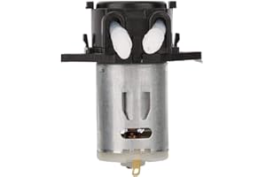 Keenso DC 12V 3x5mm Dosierpumpe Peristaltikkopf Chemische Wasserflüssigkeit Automatische Mikro-Wasserpumpe für die chemische Analyse im Aquariumlabor (schwarz)