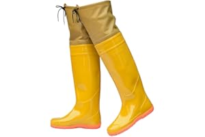 JCWGLY Wading Boots for Men and Women, for Fishing and Hunting, Lightweight Waterproof Hip Boots Made of PVC, for Outdoor Use, Knee High, 60 cm