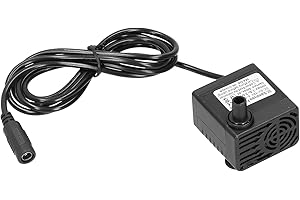 PLYISTY Pompa Sommergibile, Mini Pompa Elettrica Senza Spazzole 5W DC6V-12V 500L/H, a Basso Rumore, Impermeabile IP68, per Acquario, Acquari, Fontane, Ecc