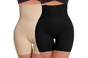 CheChury Damskie spodnie modelujące figurę, gorsety, talię, efekt wyszczuplający, natychmiastowy kształt, bielizna z nogawkami, wysoka talia, oddychająca, bezszwowa bielizna modelująca