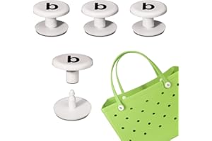 JZXFYSJYW 4-Pack Replacement Rivets for Bogg Bag,Replacement Rivets with b for Beach Tote Bogg Bag Repair Buttons for Women Rubber Tote Accessories