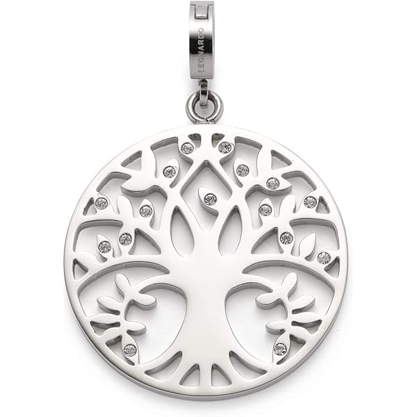 JEWELS BY LEONARDO Hanger Clip & Mix Treena • Kettinghanger van goudkleurig roestvrij staal • Levensboom-motief • Sieraden cadeau voor vrouwen • 024941, 4,5 cm, Roestvrij staal, Geen edelsteen