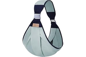 LAT LEE AND TOWN LAT Fular Portabebés Mochila Portabebes Transpirable, Portabebé Ajustable Portabebés Multifuncional para Recién Nacidos, Fulares portabebé para Bebés y Niños de Hasta 20KG (Verde, B)