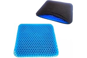 Cala Verde - cojin antiescaras, Cojines para sillas, Cojín de Gel Multifuncional, Cojín de Gel para Asiento de Oficina, Funda Silla Oficina, cojin Lumbar Silla Oficina, cojin coxis