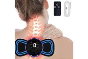 POCHY Masajeador de Cuello Eléctrico, 8 Modos y 19 Intensidades Masajeador de Cuello y Hombro con Pantalla Digital y Mando a Distancia, para Aliviar el Dolor de Espalda