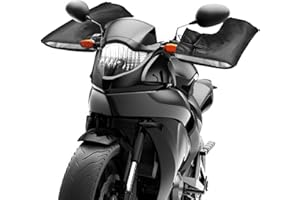 MOLBORY Rękawice na kierownicę motocykla, ciepłe rękawiczki z odblaskowymi paskami, uniwersalne zimowe skórzane, wodoodporne rękawice na kierownicę, motocykl, do skutera, roweru, motocykla