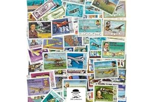 ISB COLLECTION Avions Timbres Poste Déclinaison 100 Timbres Différents