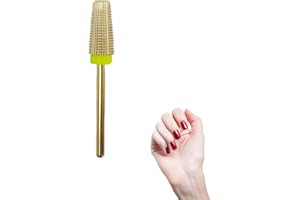 TUKEVA Punte per Lime per Unghie In Tungsteno Punta Fresa Unghie Carburo di Tungsteno Punta Fresa Unghie Rimozione Gel Lama 5 in 1 per Unghie Per la Rimozione di Acrilici Dalla Manicure (oro)