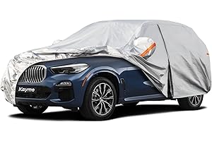 ‎KAYME Kayme 6 Schichten SUV Autoabdeckung, Wasserdicht, Atmungsaktiv, Outdoor Abdeckung, UV-Staub, Universell passend für Q7, GLE, X5, XC90, Range Rover, Cayenne usw. (485 bis 510 cm) YXL