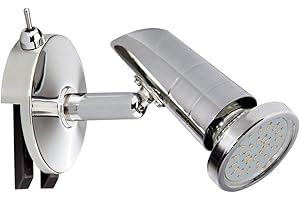 ‎TRANGO Trango LED Spiegelleuchte 2248 Bad Lampe I Badleuchte mit ON/OFF Schalter inkl. 1x GU10 LED Leuchtmittel