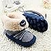 Etosell Newborn Toddler Baby Boy Girl Warm Fur Snow Boots Stripes Soft Sole Booties (L/12-18Months  )