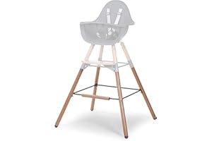 CHILDHOME BEABA, Extra Long Leg Set for Evolu 2 Baby High Chair, adapts to a 90cm high kitchen island or bar, Footrest, Beechwood, Easy to assemble, Colour Charcoal