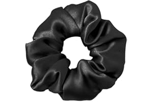 ‎LILYSILK LILYSILK 100% Seide Haarringe Damen Pferdeschwanzhalter Haarband aus Seide, Seide Haargummis Verpackung MEHRWEG(Schwarz,1)