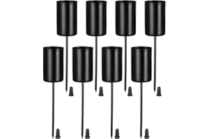 Bixury 8 Stück Kerzenstecker Adventskranz,Adventskranz Kerzenhalter Stabkerze Stabkerzenhalter Adventskranz Schwarz Dekoration aus Metall für Adventskranz Weihnachten Kerzenteller Mit Dorn