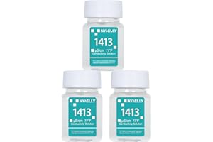 Nynelly 1413 μS/cm Solution d'étalonnage, Solution Tampon Standard de sel de Conductivité pour un étalonnage Précis Testeur de Salinité, Mesureur EC, Testeur TDS, 3 Bouteilles de 50 ml