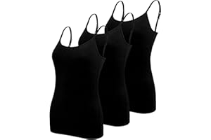 BQTQ 3 Pièces Camisole Débardeur Femme Tank Top Basique Caraco Spaghetti Strap