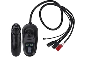 JONLAKI Elektrischer Rollstuhl-Joystick-Controller, Hochwertige Drahtlose Fernbedienung mit Elektromagnetischem Bremsanschluss, Anwendbarer 24-V-DC-Bürstenmotor, Praktisches Rollstuhlzubehör