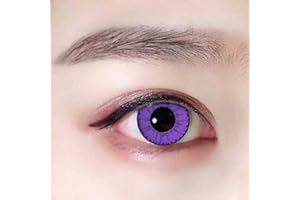 NOLOGO No Logo Contact Maquillage Contacts de Couleur Contact avec Les Yeux de Couleur Cercle Lentilles de Contact, sans Correction (Couleur : Violet)