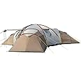 Skandika Turin 12 man tent | big dome tent for camping, 3 rooms, optional Sleeper Technology with dark cabins, large living area, family tent, waterproof, porch, awning, tent 12 person, 12 berth tent