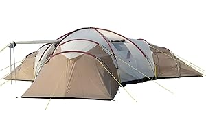 Skandika Tente dôme Korsika/Turin pour 9-12 Personnes | Grande Tente de Camping, 3 cabines, avec/sans Sleeper Technology, Hauteur 200 cm, Colonne d'eau 5000 mm | Outdoor