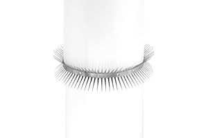 QWORK® Odpływ ochronny kuny, odstraszacz kun, stal nierdzewna 304, do domu, rynny i drzewa, długość 50 cm, można ciąć