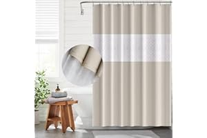 Funria - Cortina de Ducha Resistente al Moho, Impermeable, con Ganchos, Molde Resistente, Antibacteriano, fácil de Limpiar, Cortinas de Ducha para Cuarto de baño, 180 x 200 cm