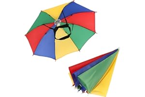 thematys Sombrero Paraguas en Diseños Coloridos y de Camuflaje – Gorro Plegable para Sol y Lluvia, Ideal para Festivales, Pesca y Actividades al Aire Libre (Estilo001)