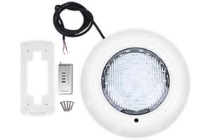 SOULONG LED Recessed Light RGB Dimmable IP68 Waterproof LED Underwater Spotlight with Cable and Remote Controls 18 W LED Sommerable with 7 Colours for Fountains, Stagno, Pool