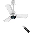 atomberg Renesa+ 600mm BLDC Ceiling Fan with Remote Control | BEE 5 star Rated Energy Efficient Ceiling Fan | High Air Delivery with LED Indicators | 3 Year Warranty (Pearl White)