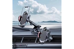 CYBERNOVA Uchwyt na telefon na przednią szybę samochodu, na deskę rozdzielczą, odpowietrznik/uchwyt na telefon komórkowy bez użycia rąk dla wszystkich smartfonów(x004)