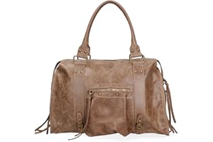 Gave Lux Sac porté épaule pour femme Produit artisanal. Matériau extérieur : cuir véritable. Produit fabriqué en Italie. GLX220609023FBG-PARENT. 41 x 28 x 13 cm.